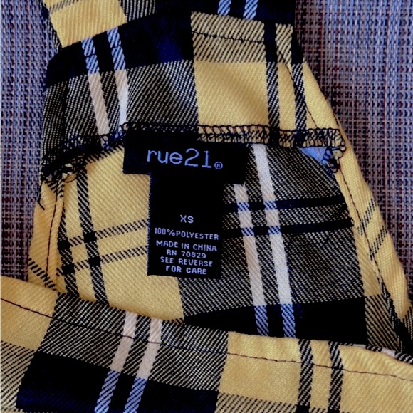 RUE 21 yellow plaid dress - Picture 2 of 2